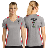 CHI/Sport Tek Ladies Heather Colorblock Contender VNeck Tee/LST361/