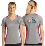 DStar/Sport-Tek® Ladies Heather Colorblock Contender™ V-Neck Tee/LST361/