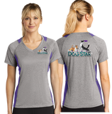 DStar/Sport-Tek® Ladies Heather Colorblock Contender™ V-Neck Tee/LST361/