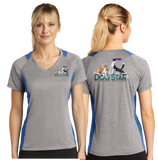 DStar/Sport-Tek® Ladies Heather Colorblock Contender™ V-Neck Tee/LST361/