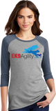 EK9 Agility Women's Tri Blend 3/4 Sleeve