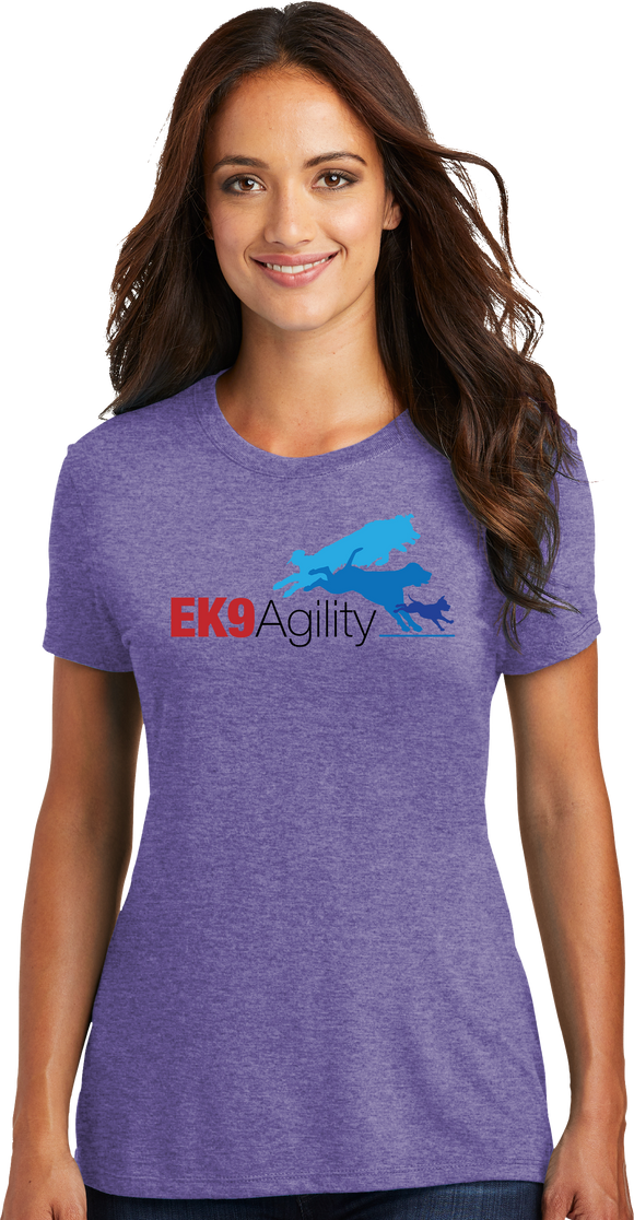 EK9 Agility Dog Sports Women's Tri Blend T shirt (SUPER SOFT!)