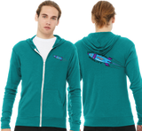 HOA/Unisex Triblend Lightweight Full Zip Hooded Long Sleeve Tee/3939/