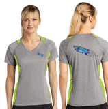 HOA/Sport-Tek® Ladies Heather Colorblock Contender™ V-Neck Tee/LST361/