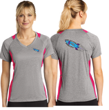 HOA/Sport-Tek® Ladies Heather Colorblock Contender™ V-Neck Tee/LST361/