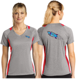 HOA/Sport-Tek® Ladies Heather Colorblock Contender™ V-Neck Tee/LST361/