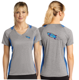 HOA/Sport-Tek® Ladies Heather Colorblock Contender™ V-Neck Tee/LST361/