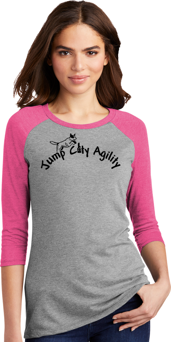 Jump City Agility-  Women's Tri Blend 3/4 Sleeve DM136L