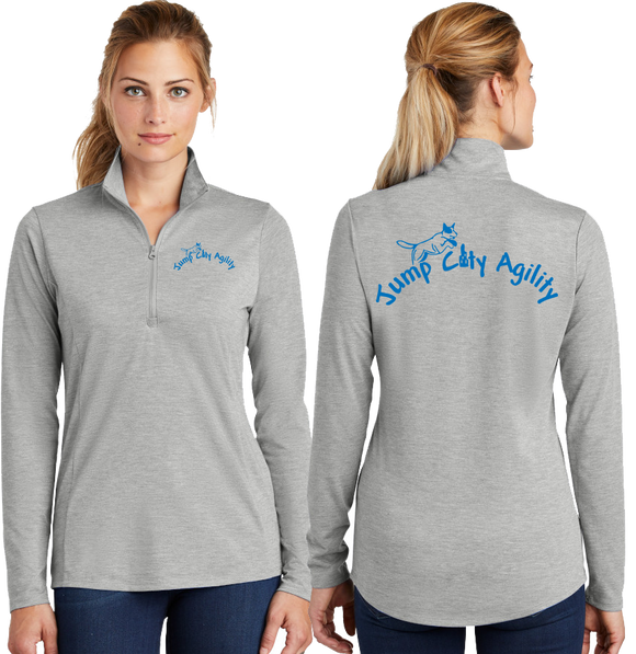 Jump City Agility Tri-Blend Wicking Lightweight 1/4-Zip Pullover LST407