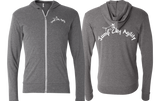 Jump City Agility Unisex Triblend Lightweight Full-Zip Hooded Long Sleeve Tee