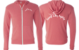 Jump City Agility Unisex Triblend Lightweight Full-Zip Hooded Long Sleeve Tee