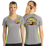 JCUP/Sport-Tek® Ladies Heather Colorblock Contender™ V-Neck Tee/LST361/