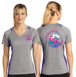 KC/Sport Tek Ladies Heather Colorblock Contender VNeck Tee/LST361/