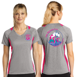 KC/Sport Tek Ladies Heather Colorblock Contender VNeck Tee/LST361/