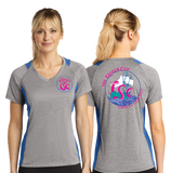 KC/Sport Tek Ladies Heather Colorblock Contender VNeck Tee/LST361/