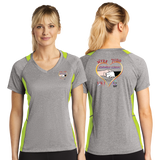 MKC/Sport Tek Ladies Heather Colorblock Contender VNeck Tee/LST361/