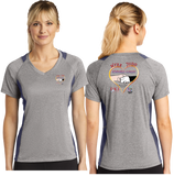 MKC/Sport Tek Ladies Heather Colorblock Contender VNeck Tee/LST361/