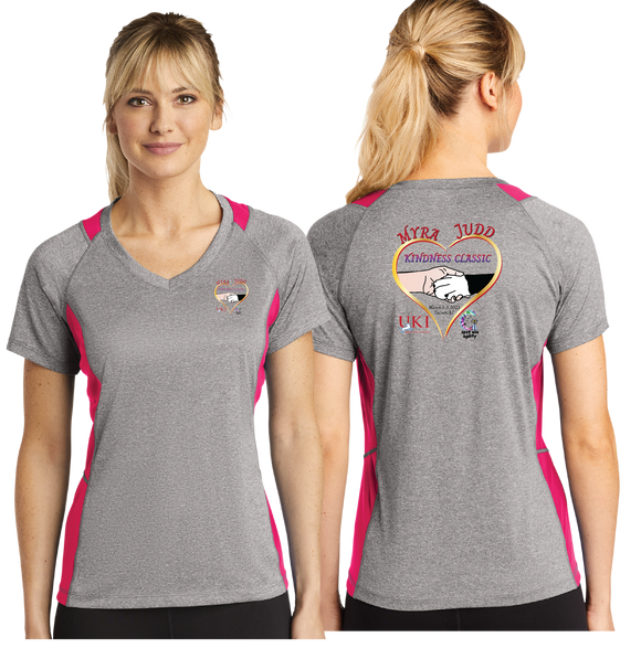 MKC/Sport Tek Ladies Heather Colorblock Contender VNeck Tee/LST361/