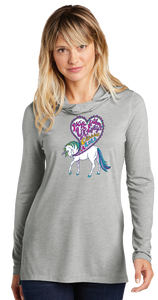 PNWUKI/Sport Tek Women TriBlend Wicking Long Sleeve Hoodie/LST406/