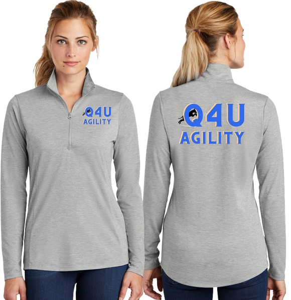 Q4U Agility Tri-Blend Wicking Lightweight 1/4-Zip Pullover LST407