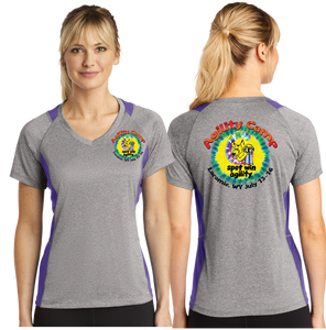 CSAC/Sport-Tek® Ladies Heather Colorblock Contender™ V-Neck Tee/LST361/