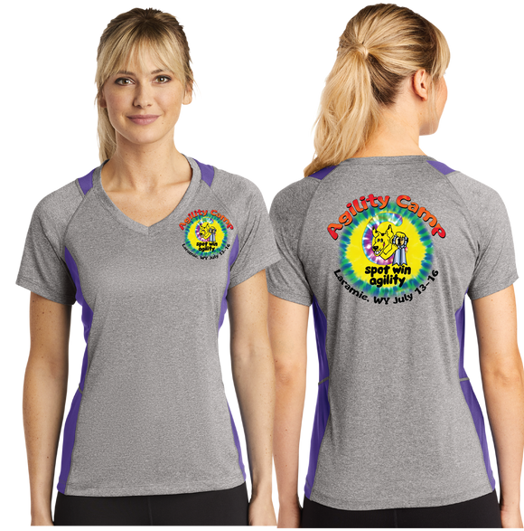 CSAC/Sport-Tek® Ladies Heather Colorblock Contender™ V-Neck Tee/LST361/