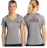 TRACS/Sport Tek Ladies Heather Colorblock Contender VNeck Tee/LST361/