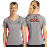 TRACS/Sport Tek Ladies Heather Colorblock Contender VNeck Tee/LST361/