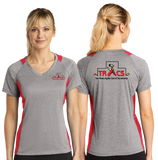 TRACS/Sport Tek Ladies Heather Colorblock Contender VNeck Tee/LST361/