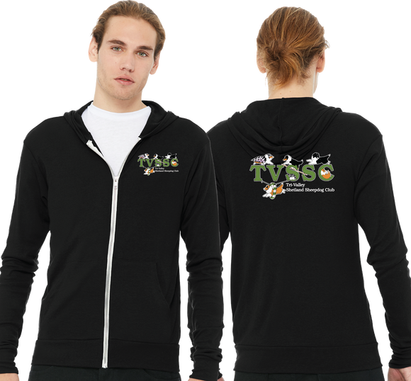 TVS/Unisex Triblend Lightweight Full Zip Hooded Long Sleeve Tee/3939/