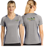 TVS/Sport Tek Ladies Heather Colorblock Contender VNeck Tee/LST361/