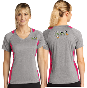 TVS/Sport Tek Ladies Heather Colorblock Contender VNeck Tee/LST361/