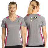 TVS/Sport Tek Ladies Heather Colorblock Contender VNeck Tee/LST361/
