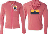UKI West Coast Cup Unisex Triblend Lightweight Full-Zip Hooded Long Sleeve Tee