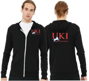 UKIC/Unisex Triblend Lightweight Full Zip Hooded Long Sleeve Tee/3939/