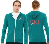 UKIC/Unisex Triblend Lightweight Full Zip Hooded Long Sleeve Tee/3939/