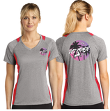 USO22/Sport Tek Ladies Heather Colorblock Contender VNeck Tee/LST361/