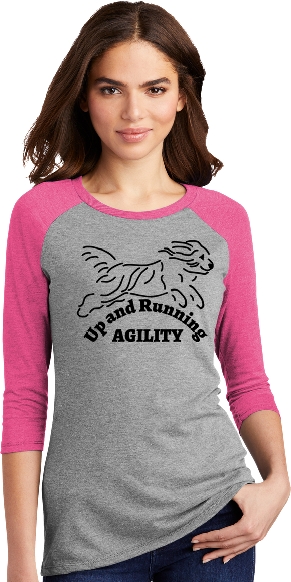 Up and Running -  Women's Tri Blend 3/4 Sleeve - 136L