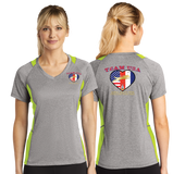 WAOF/Sport Tek Ladies Heather Colorblock Contender VNeck Tee/LST361/