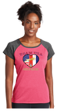 WAOF/Ladies Heather On Heather Contender Scoop Neck Tee/LST362/