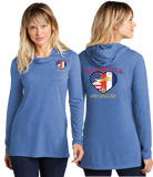 WAOF/Sport Tek Women TriBlend Wicking Long Sleeve Hoodie/LST406/