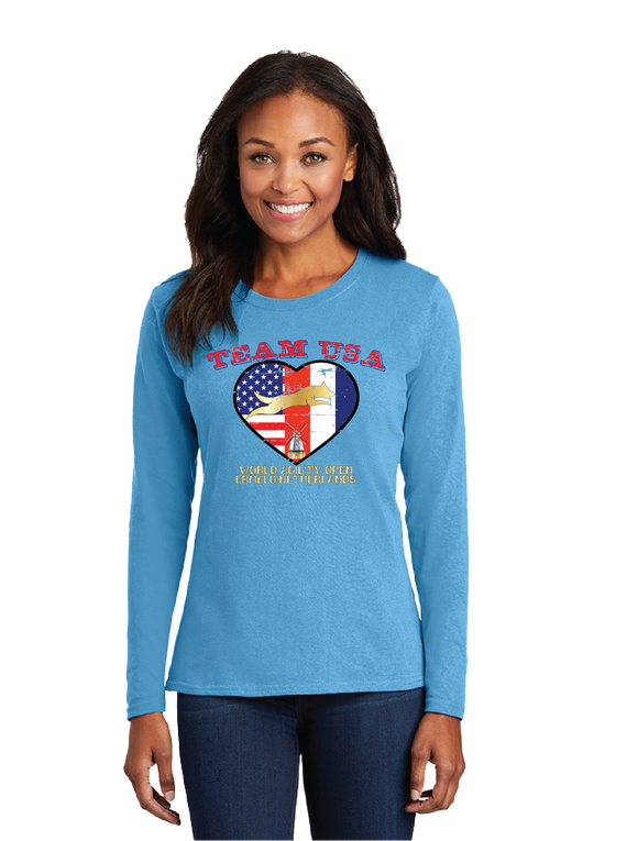 WAOF/Women Long Sleeve Core Cotton Tee/LPC54LS/