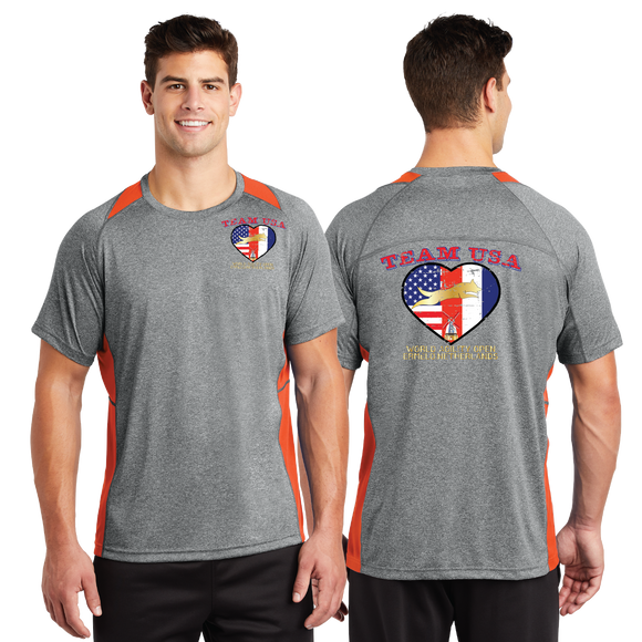 WAOF/Sport Tek Heather Colorblock Contender Tee/ST361/