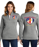 WAOF/Ladies 9oz Quarter Zip Sweatshirt/LST253/