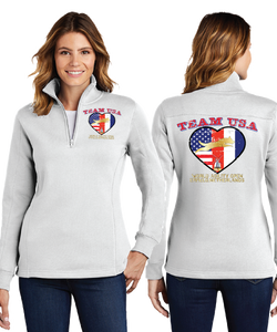 WAOF/Ladies 9oz Quarter Zip Sweatshirt/LST253/