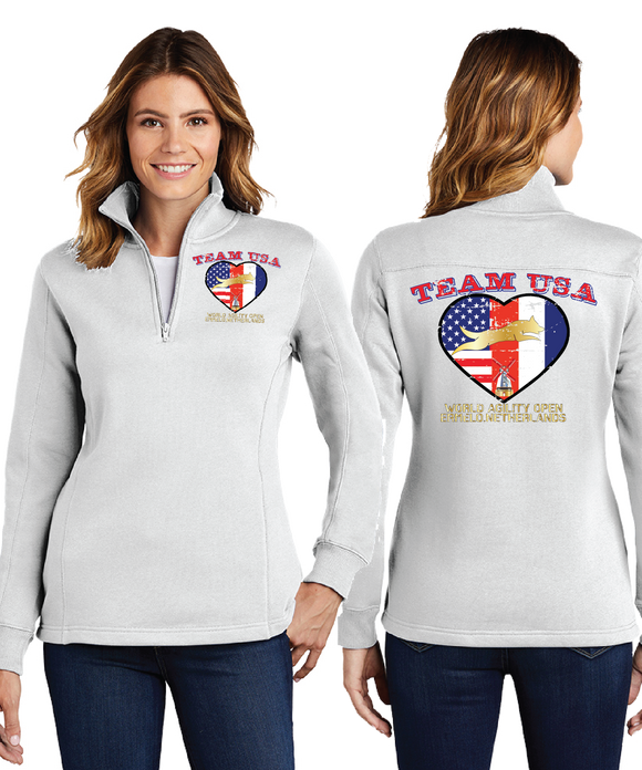 WAOF/Ladies 9oz Quarter Zip Sweatshirt/LST253/