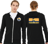 WCC/Unisex Triblend Lightweight Full Zip Hooded Long Sleeve Tee/3939/