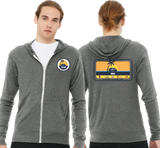 WCC/Unisex Triblend Lightweight Full Zip Hooded Long Sleeve Tee/3939/
