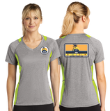 WCC/Sport-Tek® Ladies Heather Colorblock Contender™ V-Neck Tee/LST361/