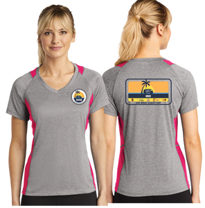 WCC/Sport-Tek® Ladies Heather Colorblock Contender™ V-Neck Tee/LST361/